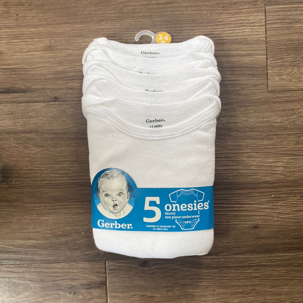 Gerber five pack onesies 3 to 6 months